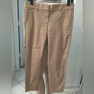 J.LK. NW. J. Crew Tan Patterned Chinos SHARP CITY FIT SZ. 2 PKTS. STYLISH SPORTY